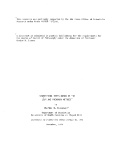 Alexander, Charles H.; (1974)Statistical tests based on the Levy and Prohorov metrics."