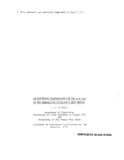 DeWaal, D.J.; (1974)An asymptotic distribution for the jth esf of the generalized Hotelling's Beta Matrix."