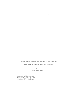 Park, S.H.; (1974)Experimental designs for estimating the slope of second order polynomial response surfaces."