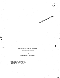 Miller, F.L., JR.; (1975)Statistics for testing uniformity on the unit interval."
