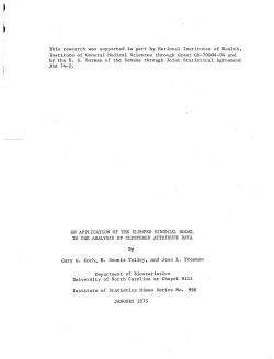 Koch, Garry G., Tolley, H.D., and Freeman, J.L.; (1975).An application of the clumped binomial model to the analysis of clustered attribute data."