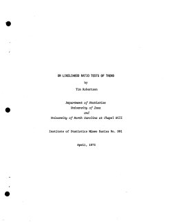 Robertson, Tim; (1975).On likelihood ratio tests of trend."