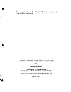 Rodriguez, G.; (1975).A canonical reduction of the factor analysis model."