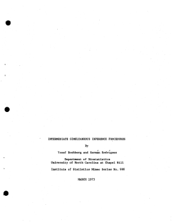 Hochberg, Y. and Rodriguez, G.; (1975)Intermediate sijultaneous inference procedures."
