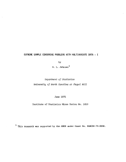 Johnson, N.L.; (1975)Extreme sample censoring problems with multivariate data - I."