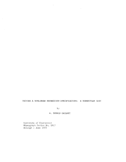 Gallant, A.R.; (1975)Testing a nonlinar regression specification: a nonregular case."