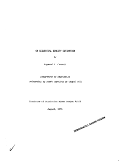 Carroll, R.J.; (1975).On sequential density estimation."