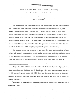 Rawlings, J.O.Order statistics for a special class of unequally correlated multinomial variates."