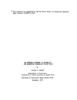 Simons, Gordon D.; (1975).An improved statement of optimality for sequential probability ratio tests."