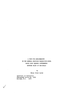 Lyons, N. I.; (1975)A test for nonlinearity in the general multiple regression model based upon squared differences between pairs of residuals."