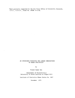 Sen, P. Kumar; (1975)An invariance principle for linear combinations of order statistics."