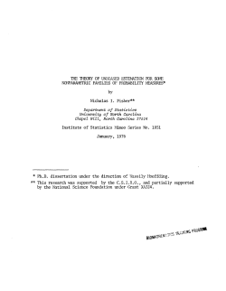 Fisher, Nicholas I.; (1976)The theory of unbiased estimation for some nonparametric families of probability measures." with batch arrivals."