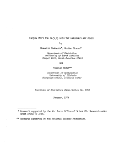 Cambanis, Stamatis, Gordon Simons and William Stout; (1976)Inequalities for Ek (X, Y) when the marginals are fixed." with batch arrivals."