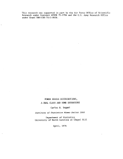 Segami, C. B.; (1976)Power series distributions, a dual class and some extensions."