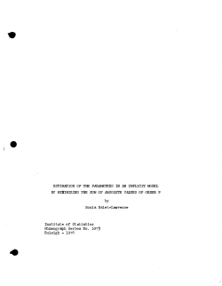 Balet-Lawrence, Sonia; (1976).Estimation of the parameters in an implicit model by minimizing the sum of absolute values of order P."