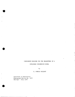Gallant, A. Ronald; (1976)Confidence regions for the parameters of a non-linear regression model."