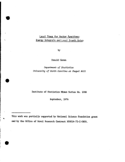 Geman, Donald; (1976)Local Times for Vector Functions: Energy Integrals and Local Growth Rates."