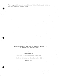Sen, Pranab Kumar; (1976)Weak Convergence of Some Quantile Processes Arising in Progressively Censored Tests."