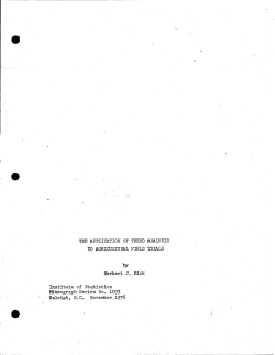 Kirk, Herber J.; (1976).The application of trend analysis to agricultural field trials."