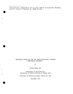 Sen, Pranab Kumar; (1976)Invariance Principles for the Coupon Collector's Problem: A Martingale Approach."