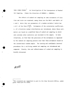 Stokes, Sara Lynn.An Investigation of the Consequences of Ranked Set Sampling."