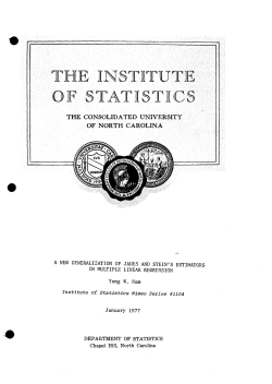 Nam, Y.W.; (1977).A New generalization of James and Stein's estimators in multiple linear regression."