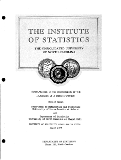 Geman, D.; (1977)Singularities in the distribution of the increments of a smooth function."