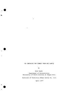 Quade, D.; (1977)On Comparing Two Gammas From One Sample."