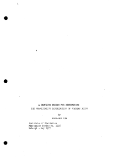 Lim, Koon-Hup; (1977)A Sampling Design for Determining the Quantitative Distribution of Soybean Roots."