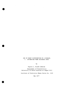 Elandt-Johnson, R.C.; (1977)Age of Onset Distribution of a Disease. I. Estimation from Incidence Data."