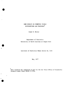 Miller, G.W.; (1977)Some Results on Symmetric Stable Distributions and Processes."