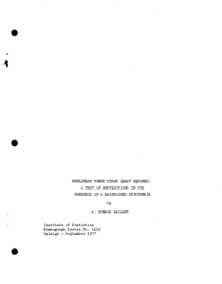 Gallant, A.R.; (1977).Nonlinar Three Stage Least Squares: A Test of Restricitions in the Presence of a Maintained Hypothesis."