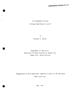 Shelor, M.R.; (1977).On Tournaments Having A Unique Hamiltonian Circuit."