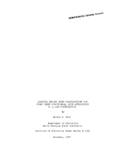 Boos, D.D.; (1977).Limiting Second Order Distributions for First Order Functionals, with Application to L- and M-Statistics."