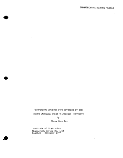 Lee, Chong Soon; (1977)Uniformity Studies with Soybeans at the North Carolina State University Phytotron."