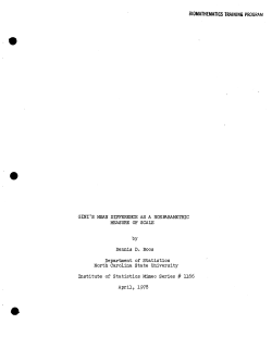 Boos, Dennis D.; (1978).Gini's Mean Difference as a Nonparametric Measure of Scale."