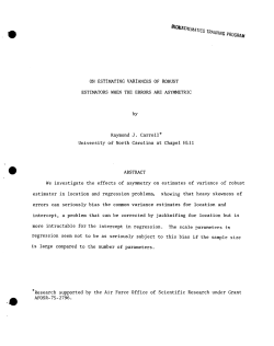 Carroll, R.J.On Estimating Variances of Robust Estimators when the Errors are Aysmptotic."