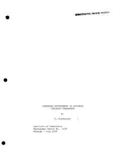 Giesbrecht, F.; (1978)Combining Experiments to Estimate Variance Components."