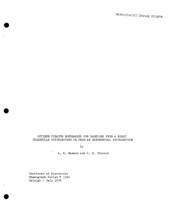 Manson, A.R. and Proctor, C.H.; (1978)Optimum Stratum Boundaries for Sampling From a Right Triangular Distribution or From an Exponential Distribution."