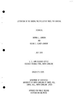 Johson, N.L. and Elandt-Johnson, R.C.; (1978)Estimation in the General Multiplicative Model for Survival."