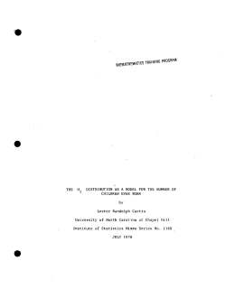 Curtin, L.R.; (1978).The H 1 Distribution as a Model for the Number of Children Ever Born."