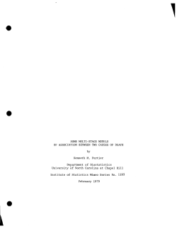 Portier, K.M.; (1979)Some Multi-Stage Models of Association Between Two Causes of Death."