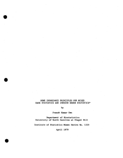 Sen, P.K.; (1979)Some Invariance Principles for Mixed Rank Statistics and Induced Order Statistics."