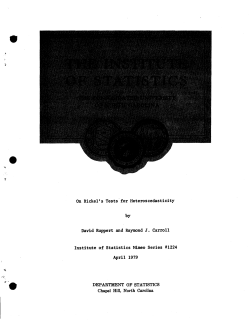 Ruppert David and Raymond J. Carroll; (1979).On Bickel's Tests for Heteroscedasticity."