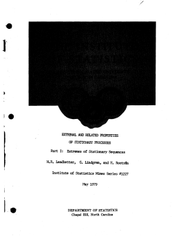 Leadbetter, M.R., G. Lindgren, and H. Rootzen; (1979)Extremal and Related Properties of Stationary Processes."
