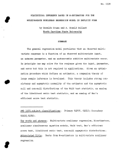 Souza, G. and A. R. Gallant.Statistical Inference Based on M-Estimators for the Multivariate Nonlinear Regression Model in Implicit Form."