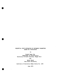 Sen, P. K. and Ghosh, Malay; (1979)Sequential Point Estimation of Estimable Parameters Based on U-Statistics."