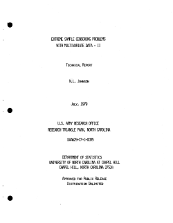 Johnson, N.L.; (1979)Extreme Sample Censoring Problems with Multiavariate Data-II."