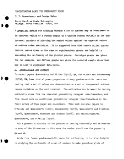 Quesenberry, C.P. and Craige Hales; (1979).Concentration Bands for Uniformity Plots."