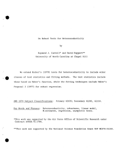 Carroll, R.J. and Ruppert, D.On Robust Test for Heteroscedasticity."